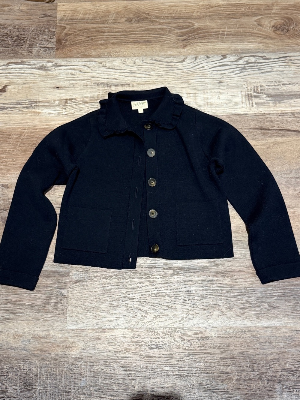 Sezane navy Betty jacket cardigan 12Y can for women’s xxs petite